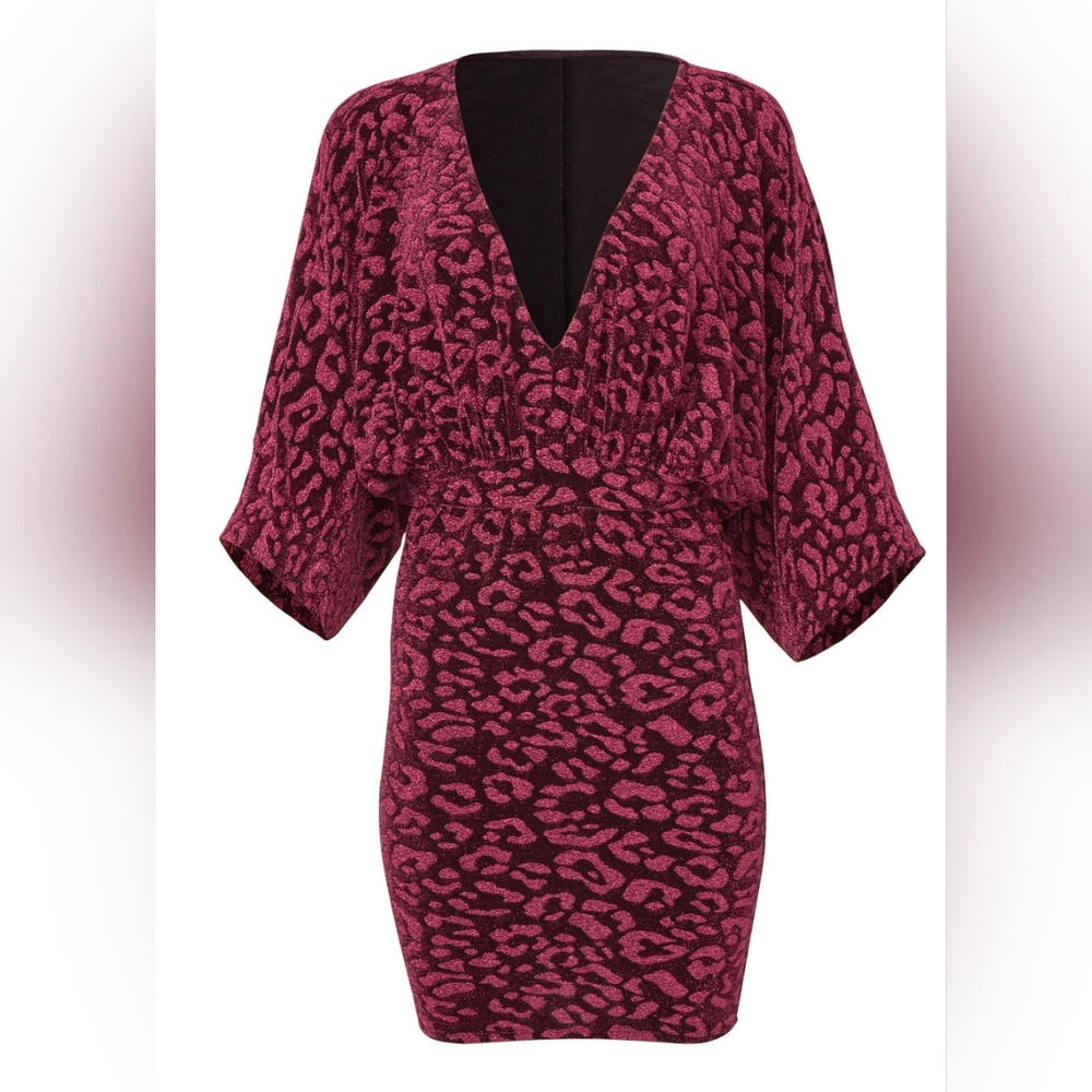 Metallic Leopard Mini Dress